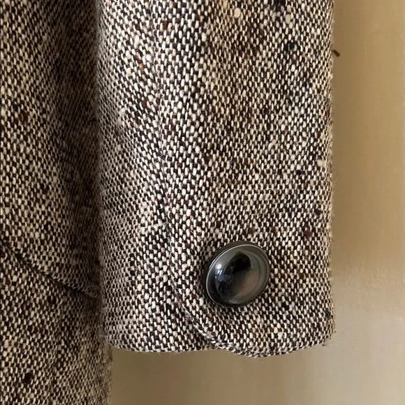 Banana Republic Brown Tweed Tailored Frock Coat size XS - Picture 12 of 16